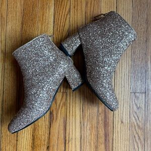 Glittery Gold Ankle Boots Size 9